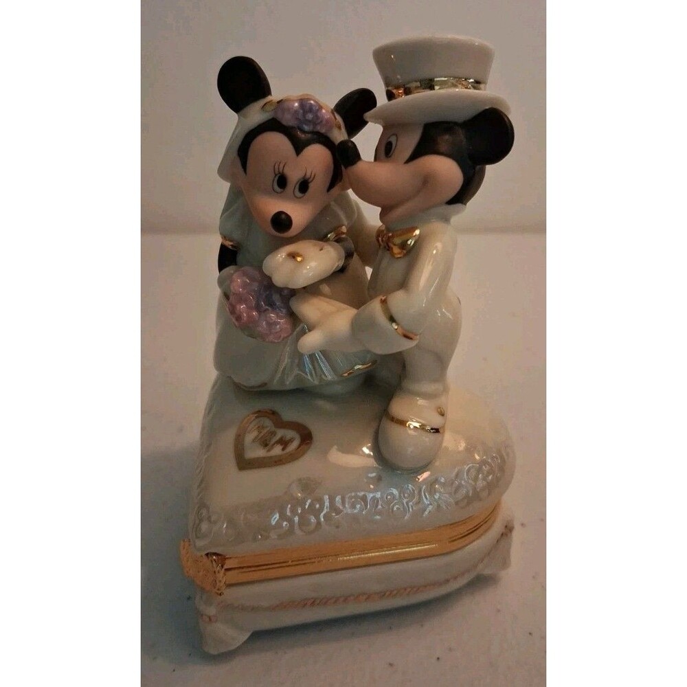LENOX Disney Mickey and Minnie Mouse Sweethearts Wedding Treasure Trinket Box